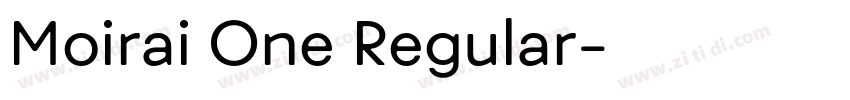 Moirai One Regular字体转换